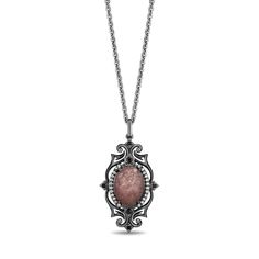 Enchanted Disney, Enchanted Disney Fine Jewelry, Disney Fine Jewelry, Mirror Pendant, Dark Elegance, Diamond Mirror, Cherry Quartz, Black Diamonds, Black Rhodium