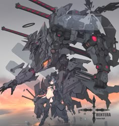 Black0Chocoさんのツイート: "Faceless Rigell Hentera #mech #robot #digitalart… " Giant Mech Concept Art, Pixiv Fantasia, Cyberpunk Character