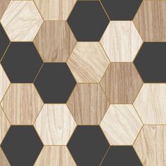 an image of wood flooring that looks like hexagonals