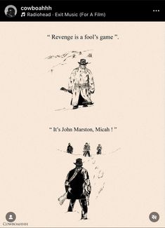 an old movie poster with the caption'it's john marston, mich