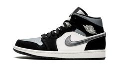 The Air Jordan 1 Mid SE “Satin” is a premium colorway of one of Michael Jordan’s most iconic shoes.  Reminiscent of the Aleali May x Air Jordan 1 High of 2017, the “Satin” Air Jordan 1 Mid features a grey satin finish to the perforated toe and ankle collar.  A white leather base on the mid-panel contrasts the black nubuck overlays on the forefoot and heel.  An embroidered Smoke Grey Swoosh is included for a premium touch, while a white Wings logo covers the collar.  Completing the neutral-based Aleali May, 70s Converse, Nike X Travis Scott, Ugg Ultra Mini, Converse Run Star Hike, Converse Run, Air Jordan 1 Mid Se, Converse Run Star, Jordan Retro 1