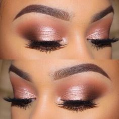 Rose Gold Eye Makeup, Best Eyebrow Makeup, Make Up Gold, Mekap Mata, Gold Eye Makeup, Rose Gold Makeup, Eyebrow Makeup Tips