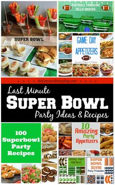 the super bowl party ideas and recipes are great for game day, football or any other sports event