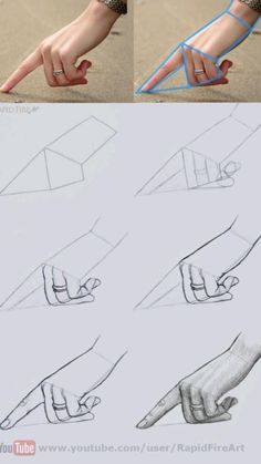 how to draw hands and fingers with pencils