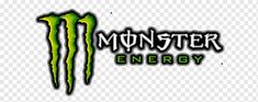 the monster energy logo is shown in green and black, as well as an image of a