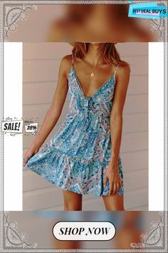 Women Boho Floral Sexy Dress V-neck Beach Mini Summer Sundress Strap Dresses Sleeveless Print Holiday Dress V-neck Sundress For Beach Party Vacation, V-neck Sleeveless Dress For Summer Beachwear, Summer V-neck Beachy Mini Dress, V-neck Sundress For Summer Beach Cover-up, Summer V-neck Sundress Mini Dress, Summer V-neck Sundress For Vacation, Casual V-neck Mini Dress For Vacation, Fitted V-neck Sundress For Vacation, Sleeveless V-neck Beach Dress For Summer