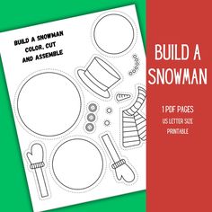 build a snowman and assemble it with this free printable paper dollhouse pattern