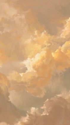 Cloud Painting Wallpaper, Queen Clarion Aesthetic, Beige Painting Aesthetic, Orange Clouds Painting, Soft Gold Aesthetic Wallpaper, Warm Background Aesthetic, Beige Clouds Wallpaper, Sky Painting Aesthetic