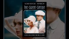 the great gatsby movie poster with an image of two people in white hats