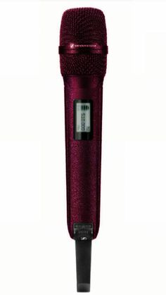 a red microphone on a white background