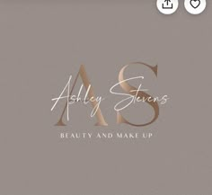 the logo for asley stevens's beauty and make - up shop on an iphone