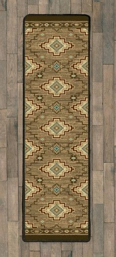 a brown rug on top of a wooden floor