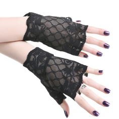 Goth Gloves, Victorian Gloves, Gothic Burlesque, Floral Gloves, Burlesque Vintage, Beach Sunscreen, Black Fingerless Gloves, Gloves Lace