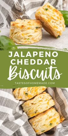 jalapeno cheddar biscuits with text overlay