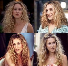 Carrie Hair Bradshaw, Carrie Bradshaw Long Hair, Sjp Hair, Carrie Bradshaw Haircut, Carrie Bradshaw Curls, Sarah Jessica Parker Curly Hair, Carrie Bradshaw Curly Hair, Carrie Bradshaw Hair Curly, Carrie Bradshaw Hairstyles