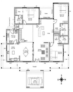 the floor plan for a house with two rooms