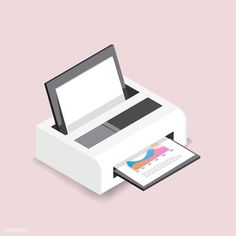 an image of a printer that is open and ready to print something on the paper