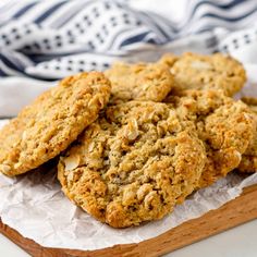 some cookies are sitting on top of paper