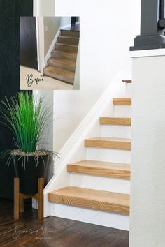 the stairs in this house are made of wood