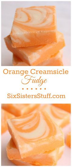 orange creamsice fudge is an easy and delicious treat