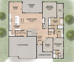 the main level plan for this home