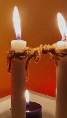 Two candles with rope attaching them together Fire Priestess, Fire Element Aesthetic, Fire Witch Aesthetic, Burning Ceremony, Candles Spells, Fire Witch, Aesthetic Magic, Magic Fire, Fire Aesthetic