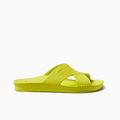 From beach to brunch with these pretty waterproof slides! Shop Women's Water X Slide sandals in Oasis at Reef. Soft, comfy, and very versatile. Green Synthetic Slides For Outdoor, Non-slip Summer Slides For Outdoor, Sporty Green Slides For Outdoor, Sporty Slide Flip Flops For Outdoor Use, Casual Waterproof Sandals For Vacation, Waterproof Slides For Beach, Green Non-slip Slides For Outdoor, Green Slides For Outdoor Spring Wear, Waterproof Sport Sandals For Summer Vacation