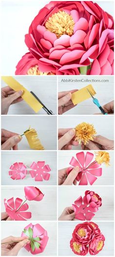 how to make paper flowers that look like they have been folded in the shape of leaves