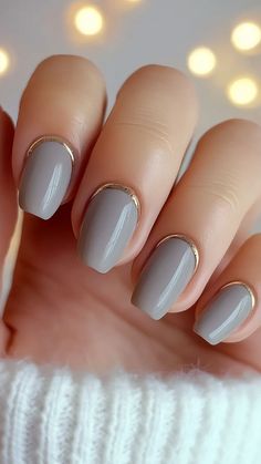 Opt for Soft Gray nails for a sleek, understated fall look. This easy and durable design adds a touch of elegance to any outfit. Click the pin to see more and follow us for the latest nail inspirations! #FallNails #SoftGray #NailDesigns #ShortNails #NailTrends Pedicure Nail Designs, Latest Nail Designs, Gray Nails, Fall Nail Colors