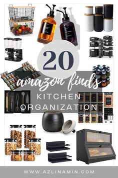 kitchen organization finds on amazon Amazon Kitchen Organization, Must Have Kitchen Items, Finds On Amazon, Organized Kitchen, Amazon Wishlist, Organisation Hacks, Home Organisation, Organize Declutter, Amazon Kitchen