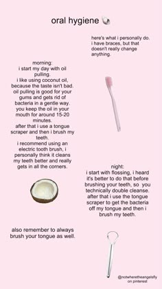 mine || please give credit if you repost !! || have a lovely day 🫶 #oralcare #oralhygiene #girltalk How To Be More Hygienic, Oral Care Aesthetic, Teeth Care Routine, Hygiene Must Haves, Mouth Hygiene, Glow Up Guide, Healthy Mouth, Whiten Your Teeth