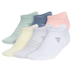 adidas-Superlite 3.0 Women's No Show Socks - 6 Pack The Superlite 3.0 no show socks from adidas keep you comfortable during any activity thanks to the lightweight yarns and compression arch support. Climacool supports your body's cooling system through the power of advanced materials and sweat is wicked away to keep you comfortable Accessories Guide, Running Accessories, Sock Drawer, Adidas Brand, Adidas Fashion, Six Pack, Yoga For Men, Athletic Socks, Fashion Toys