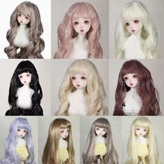 Long straight hair doll wig made of artificial fur fabric, feel soft and comfortable, easy to shape into a variety of styles. The photos were taken in natural light in the balcony and living room, please note that the colors in the pictures will be slightly different from the actual products, and hair accessories are not included. **BJD doll head circumference size 1/3 (22-23cm head circumference) Small 1/3  (20-22cm head circumference) 1/4 (18-19.5cm head circumference) 1/6 (15.5-17.5cm head ci Curly Hair Long, Doll Wig, Doll Wigs, Dolls Accessories, Fur Fabrics, Wig Making, Long Straight Hair, Big Waves, Long Wigs