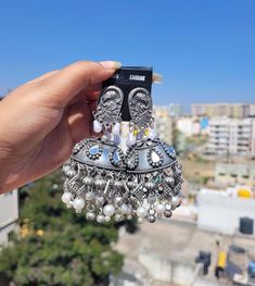 Oxidised Beauty ₹299/- Free Shipping in India Bridal Jewellery Indian, Bridal Jewelry Sets, Pretty Jewellery, Indian Bridal, Indian Jewelry, Fashion Earrings