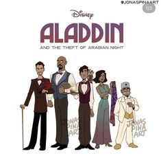 the cast of disney's alaadn and the thief of arabian night poster