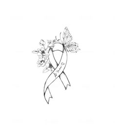 beautiful line art tattoo design Lymphoma Tattoo, Ribbons Tattoo, Line Art Tattoo Design, Art Tattoo Design, Line Art Tattoo, Awareness Tattoo, Stylist Tattoos