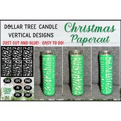 dollar tree candle vertical designs christmas papercuts