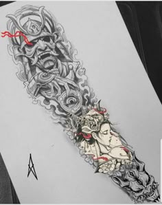 a tattoo design on the side of a person's arm