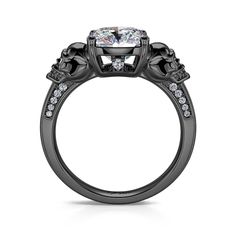 BOGO 40% OFF (Code: H40) Gothic Skull Wedding Rings, Gothic Skull Ring For Formal Occasions, Formal Gothic Skull Ring, Black Skull Ring For Anniversary, Gothic Skull Jewelry For Anniversary, White Gold Skull Jewelry For Promise Ring, Formal White Gold Skull Ring, Gothic Skull Jewelry For Formal Occasions, Elegant Skull Ring For Anniversary