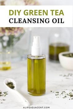 Green Tea Facial Cleanser, Natural Skin Cleanser Diy, Diy Oil Based Face Cleanser, Pre Wax Cleanser Diy, Diy Natural Products Skin Care, Diy Natural Skin Care Recipes, Natural Skin Care Products Diy, Homemade Skin Care Recipes Diy, Oil Cleanser Recipe