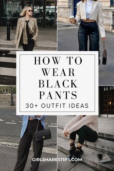 Elevate your fashion game with these expert tips on how to effortlessly rock those black pants. | Black pants outfit | black pants outfit casual | black joggers outfit casual | black dress pants outfit | black trousers outfit casual | black slacks outfit | wide leg black pants outfit | black pants outfit for work | black pants outfit summer | black pants outfit aesthetic | wide black pants outfit | black pants outfit dressy | baggy dress pants outfit | black pants outfit for work business casual Black Slack Outfits For Women, Casual Black Trouser Outfit For Women, Black Pant Business Casual Outfit, Black Slim Pants Outfit, Wide Black Trousers Outfit Winter, Black Pants Outfit Going Out, Professional Outfits Women Black Pants, Black Pants Dinner Outfit, Satin Pants Outfit Street Styles