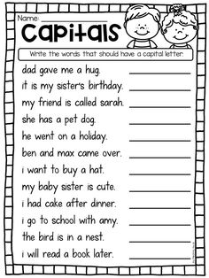 printable worksheet for reading capital