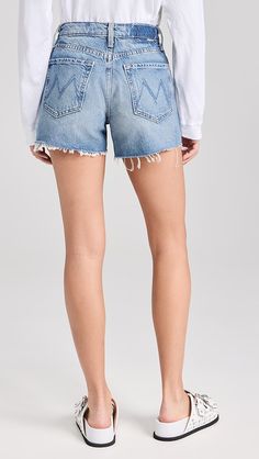 MOTHER Tomcat Short N Long Shorts | Shopbop Washed Fitted Cutoff Jeans, Fitted Washed Cutoff Jeans, Classic Denim Blue Bottoms With Frayed Hem, Fitted Washed Blue Cutoff Jeans, Classic Fitted Bottoms With Frayed Hem, Classic High Rise Bottoms With Frayed Hem, Fitted Washed Blue Bottoms With Frayed Hem, Fitted Cutoff Casual Jeans, Dark Wash Short Leg Jeans With Frayed Hem