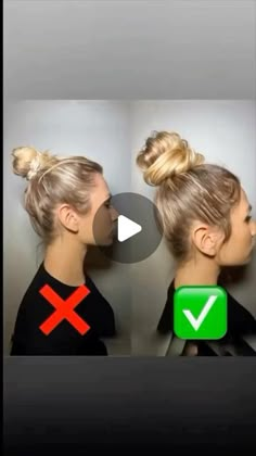 Cute Hairstyles For Women, Natural Hair Tutorials, Peinados Fáciles Para Cabello Corto, Hair Buns, Hair Tutorials For Medium Hair, Hair Videos Tutorials