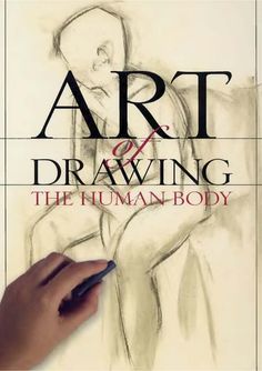 a hand is drawing the human body on paper