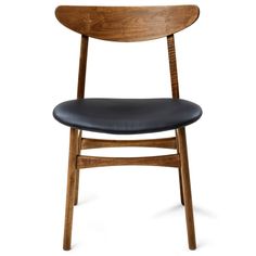 Eva Walnut Dining Chair Leather S10Home Walnut Dining Chair, Walnut Chair, Rubio Monocoat, Oak Chair, Oak Dining Chairs, Walnut Dining Table, Table Cafe, Chair Height, Leather Dining Chairs