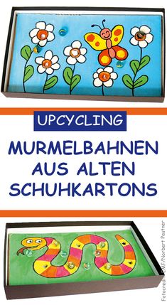 two pictures with the words upcycling in german and english