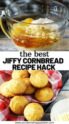 the best cornbread recipe hack is in this collage and it's easy to make