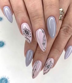 Classy Nails 2023, February Nails, Gel Acrylic Nails, Her Nails, Nail Art Designs Videos, Nail Swag, Classy Nails, Floral Nails