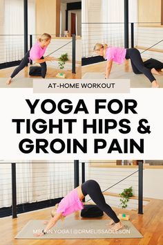 Tired of dealing with tight hips and hip pain? Give this yoga for hips at-home yoga workout video a try. In this yoga flow, we'll target your hip flexors and groin with hip openers, exercises, and groin stretches for pain relief! Groin Stretches For Pain, Workout For Hips, Groin Stretches, Yoga Workout Video, Yoga For Hips, Yoga For Knees, Yoga Flow Video, Yoga Flow Sequence, Yoga Routine For Beginners